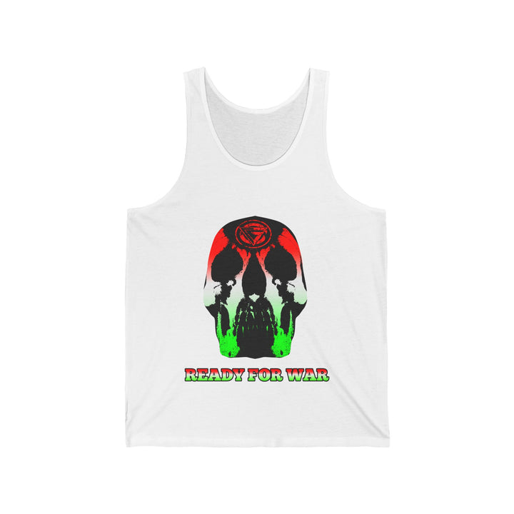 SKULLATOR TANK RE WHITE GREEN /READY FOR WAR