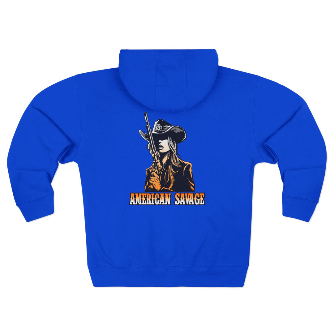 CG WOMAN REBELLORANGE WHITE FADE /AMERICAN SAVAGE ZIP UP