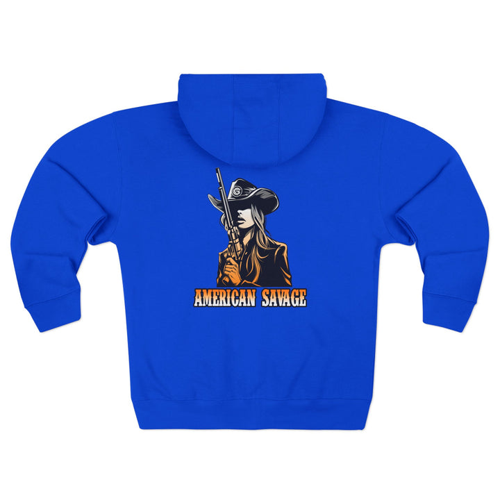 CG WOMAN REBELLORANGE WHITE FADE /AMERICAN SAVAGE ZIP UP