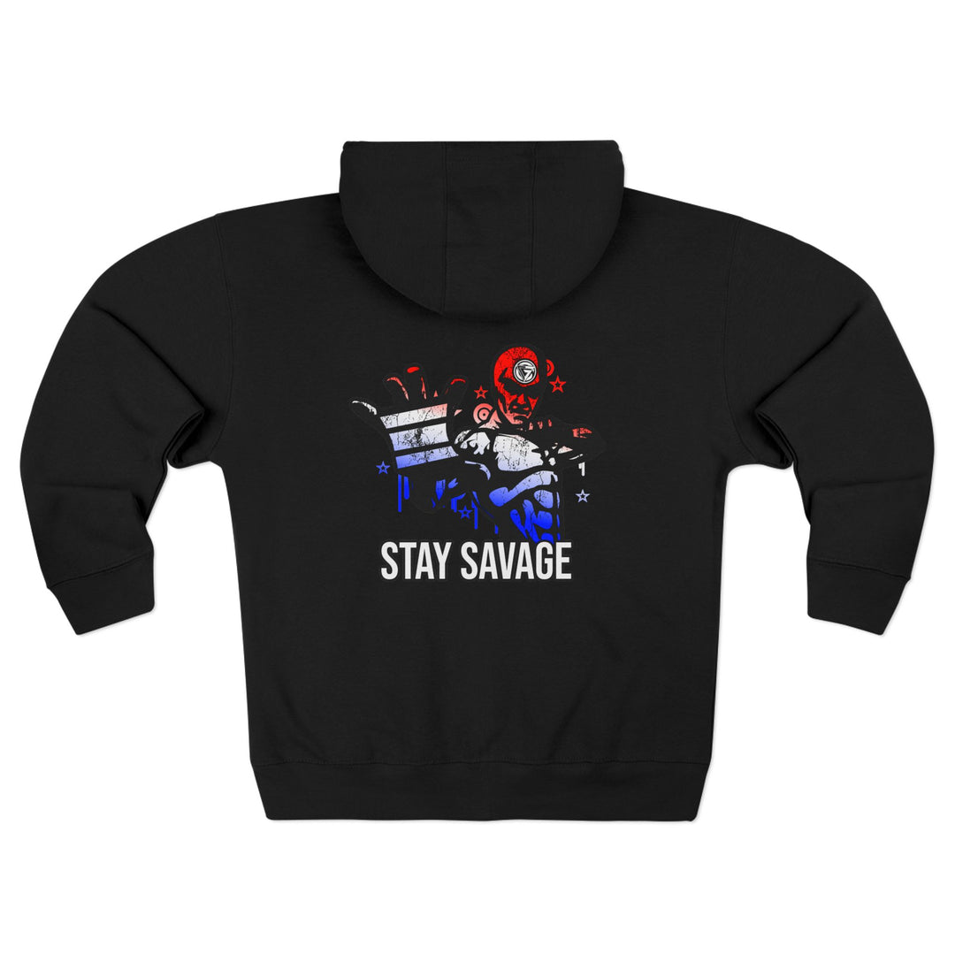 CG GRIP MASTER MAC RED WHITE BLUE FADE/STAY SAVAGE ZIP UP