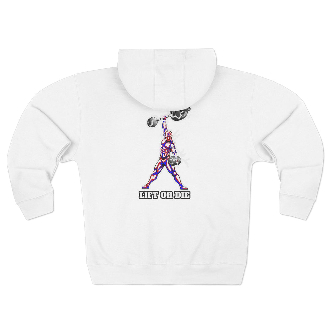 MAC POWER LIFT RED BLUE WHITE/LIFT OR DIE ZIP UP