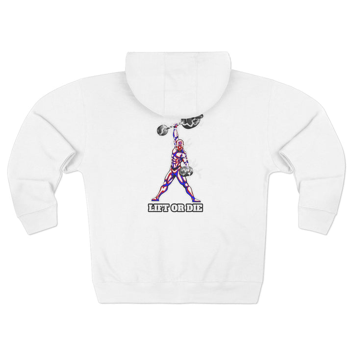 MAC POWER LIFT RED BLUE WHITE/LIFT OR DIE ZIP UP