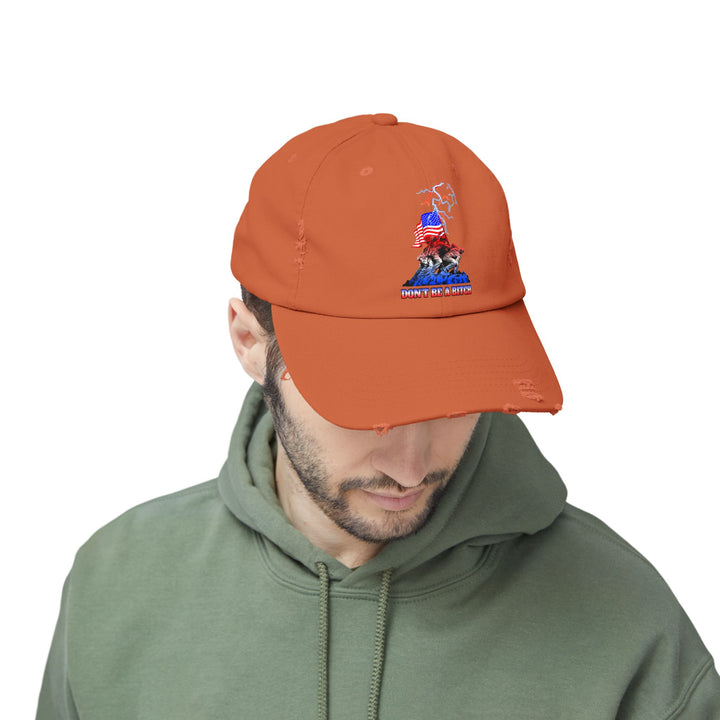 AMERICAN WARRIORS RED WHITE BLUE FADE/DONT BE A BITCH CAP