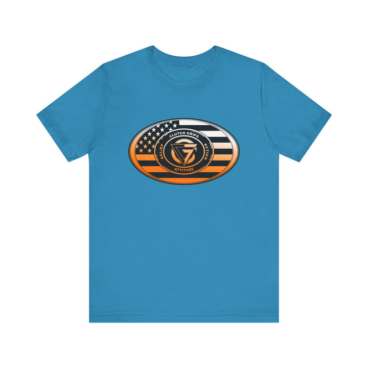 CG LOGO OVAL USA FLAG  ORANGE WHITE  FADE
