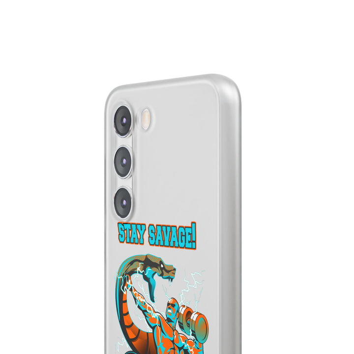 MAC VS SNAKE MIAMI COLORS AQUA ORANGE PHONE CASE /STAY SAVAGE