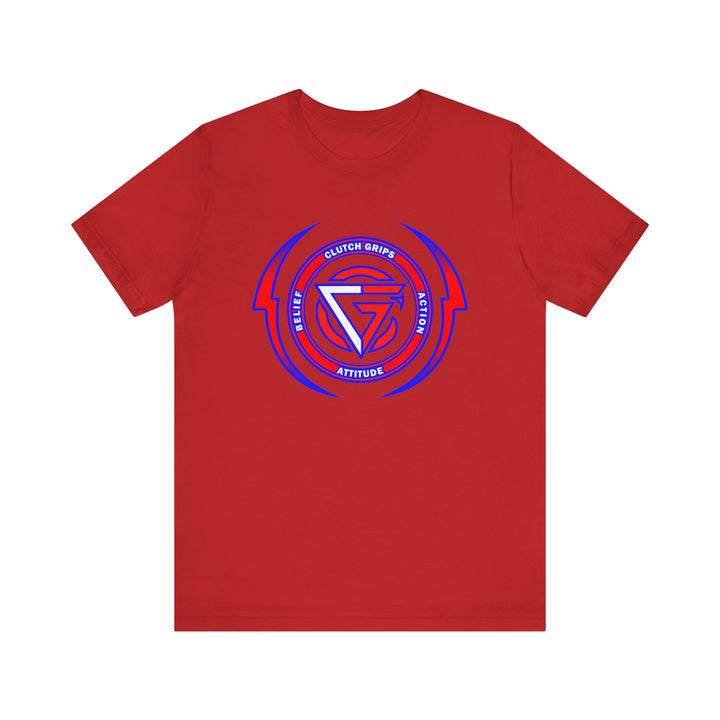 CG DBL ARCH LIGHTBOLT RED WHITE BLUE LOGO