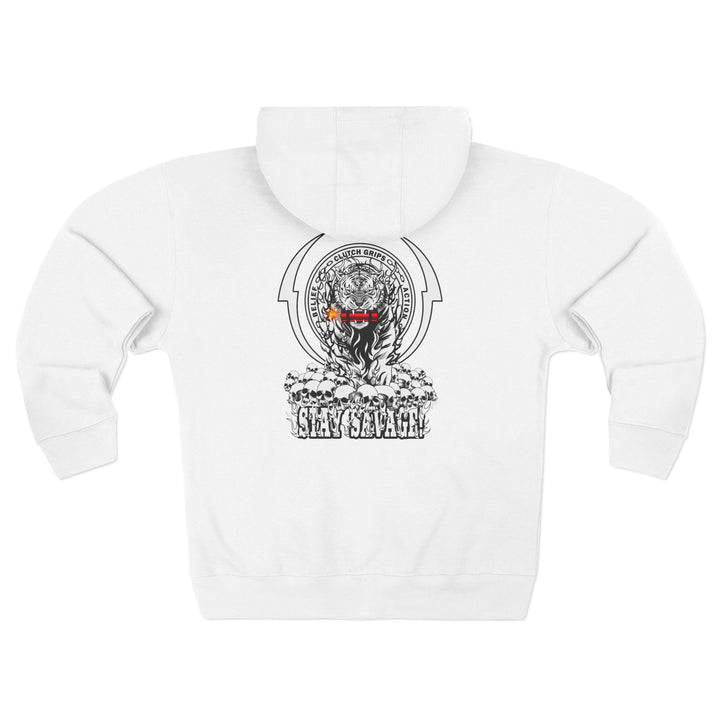 DYNAMITE TIGER WHITE BLACK /STAY SAVAGE ZIP UP