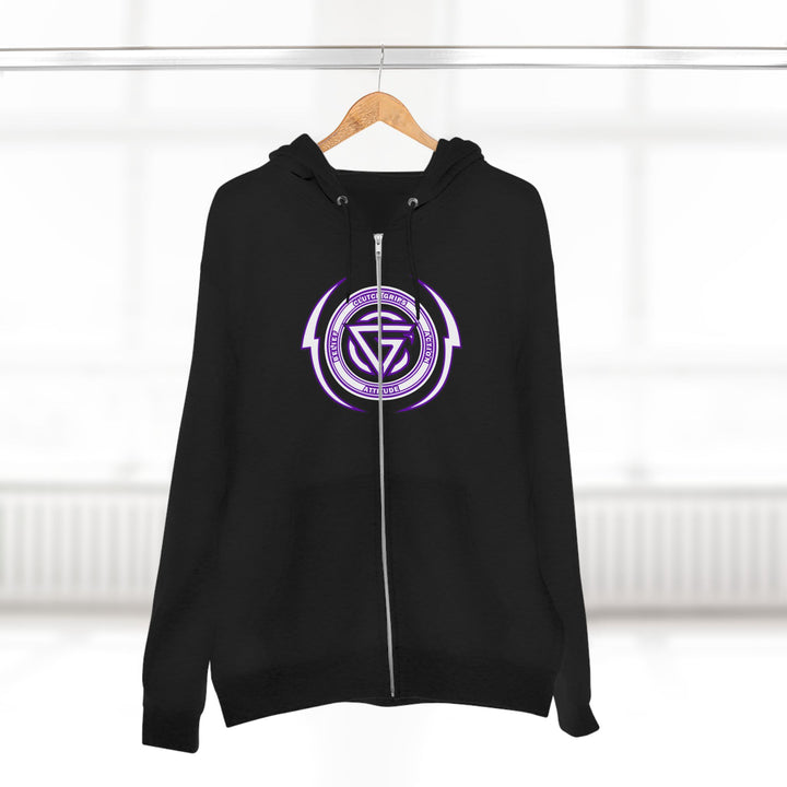RIDE THE LIGHTNING  PURPLE WHITE /LIFT OR DIE ZIP UP