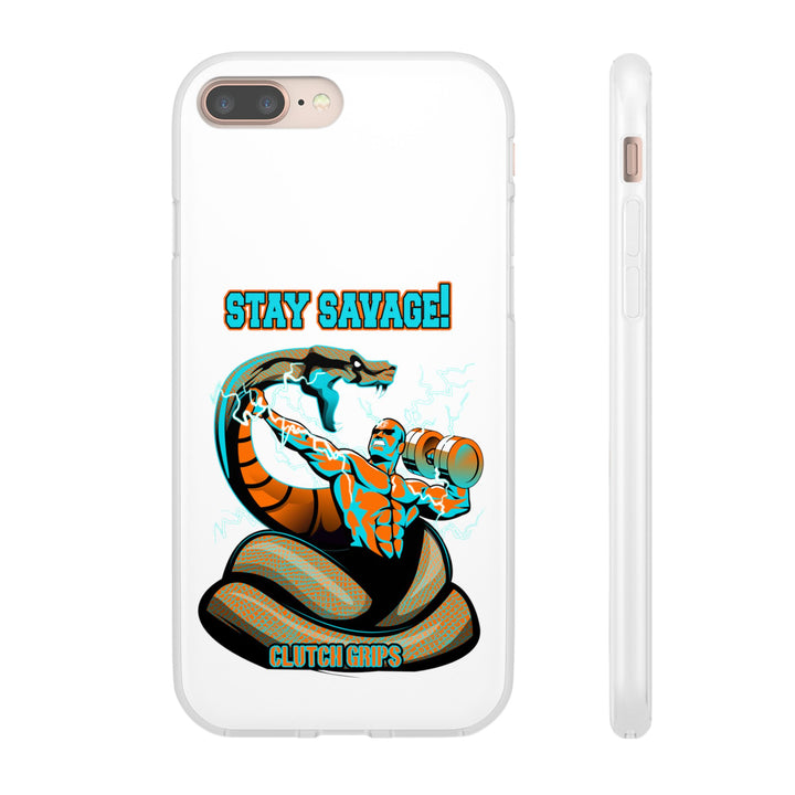 MAC VS SNAKE MIAMI COLORS AQUA ORANGE PHONE CASE /STAY SAVAGE