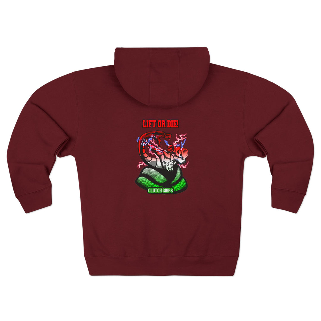 MAC VS SNAKE RED WHITE GREEN FADE /LIFT OR DIE ZIP UP