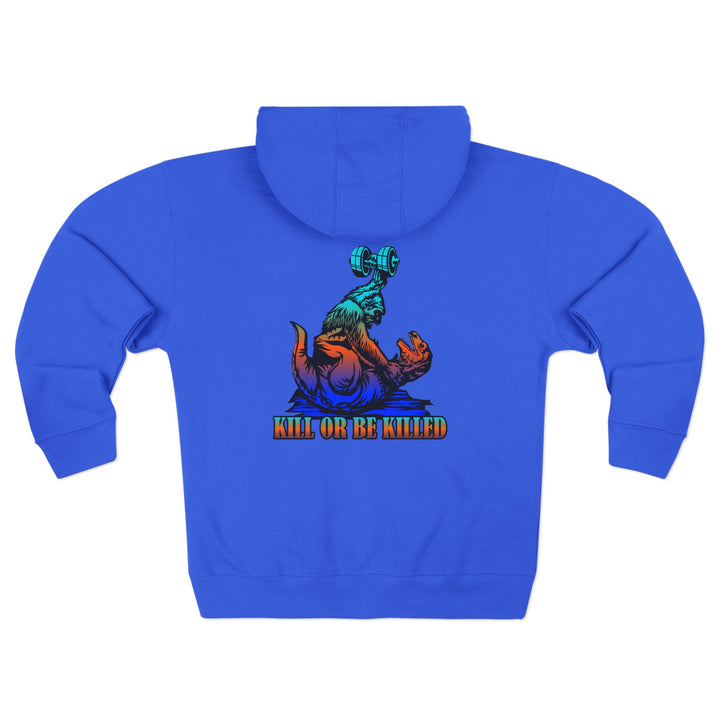 CG APE VS ZILLA BLUE ORANGE WHITE FADE/KILL OR BE KILLED ZIP UP