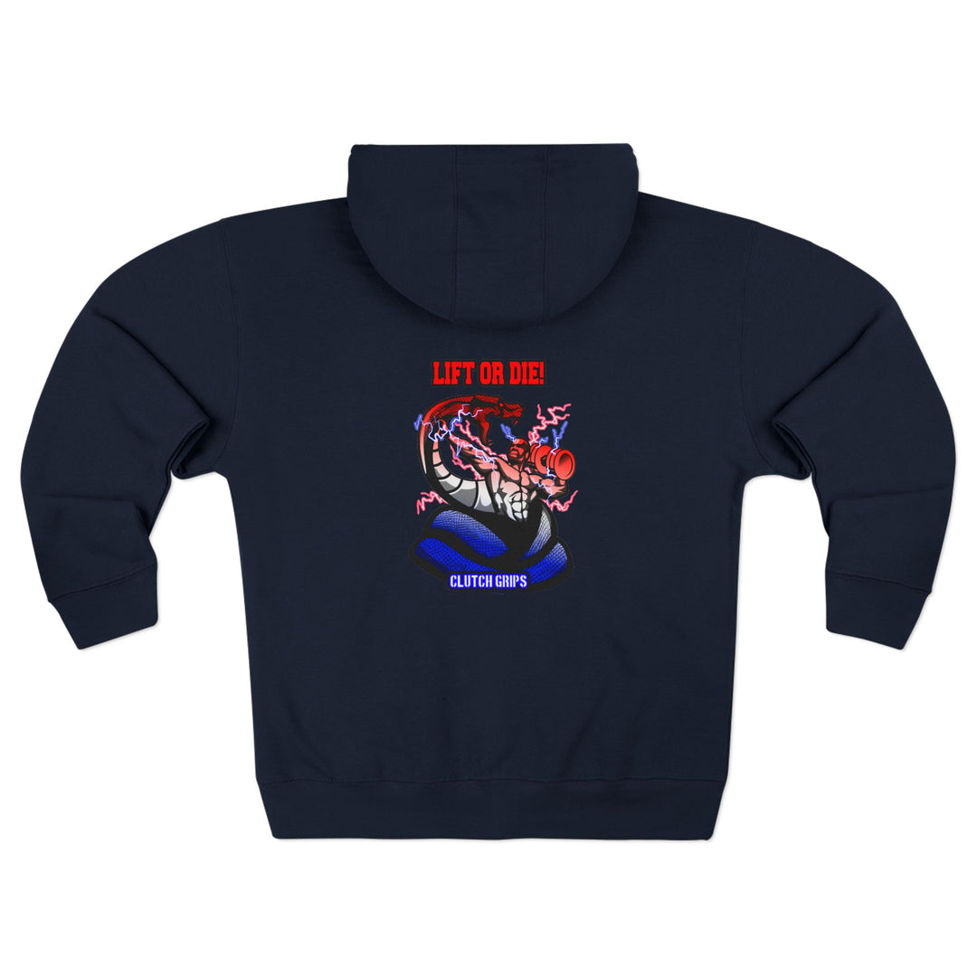 MAC VS SNAKE RED WHITE BLUE FADE /LIFT OR DIE ZIP UP