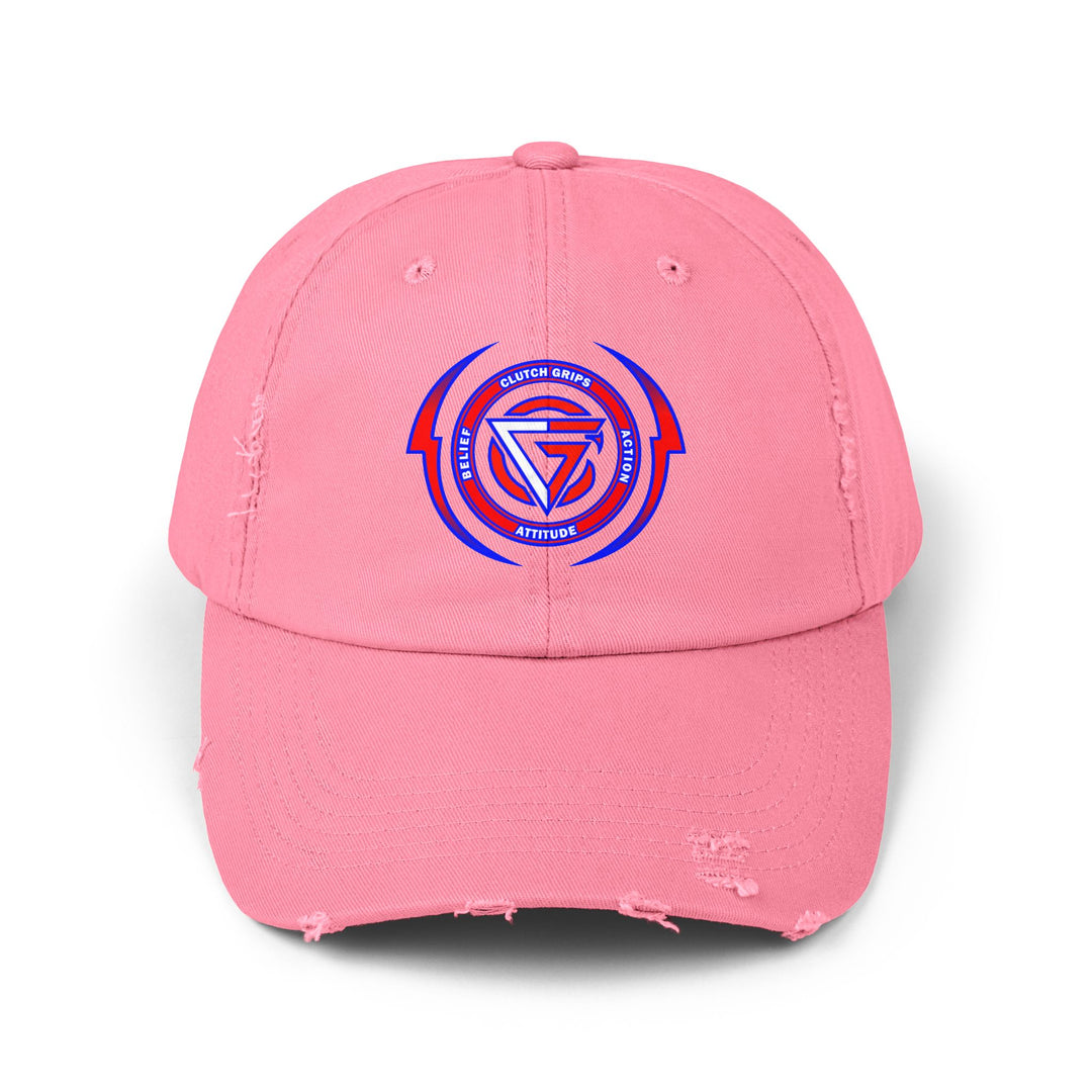 CG LOGO WITH LIGHTNING ARCHES RED WHITE BLUE /BELIEF ATTITUDE ACTION CAP