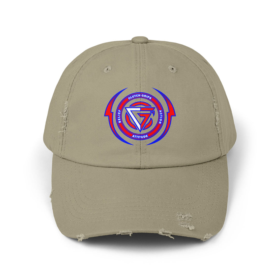CG LOGO WITH LIGHTNING ARCHES RED WHITE BLUE /BELIEF ATTITUDE ACTION CAP