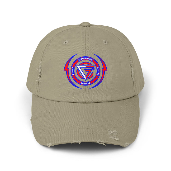 CG LOGO WITH LIGHTNING ARCHES RED WHITE BLUE /BELIEF ATTITUDE ACTION CAP