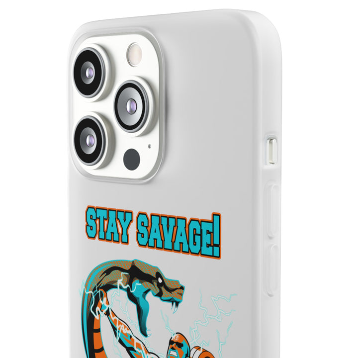 MAC VS SNAKE MIAMI COLORS AQUA ORANGE PHONE CASE /STAY SAVAGE