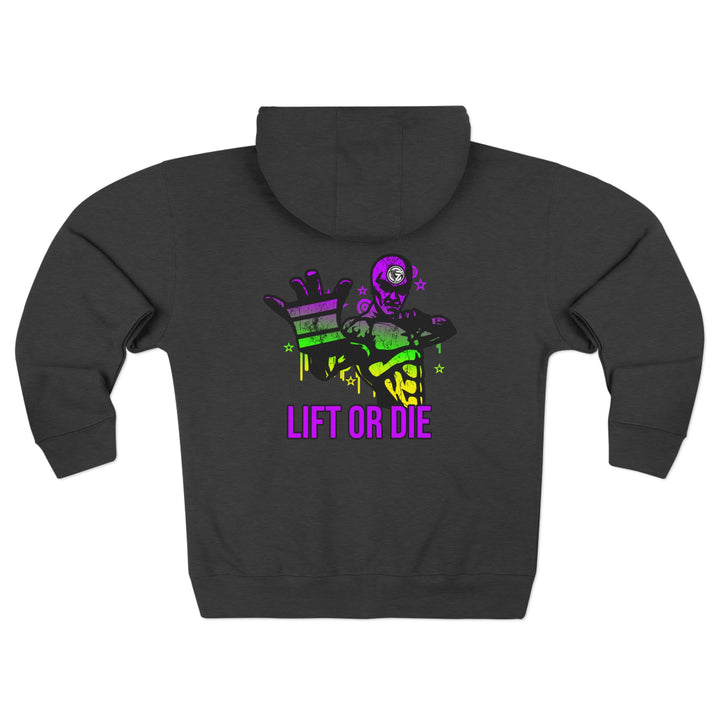 CG GRIP MASTER MAC YELLOW GREEN PURPLE /LIFT OR DIE  ZIP UP