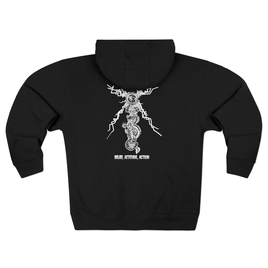 CG DRAGON BELL LIGHTNING WHITE /BELIEF ATTITUDE ACTION ZIP UP