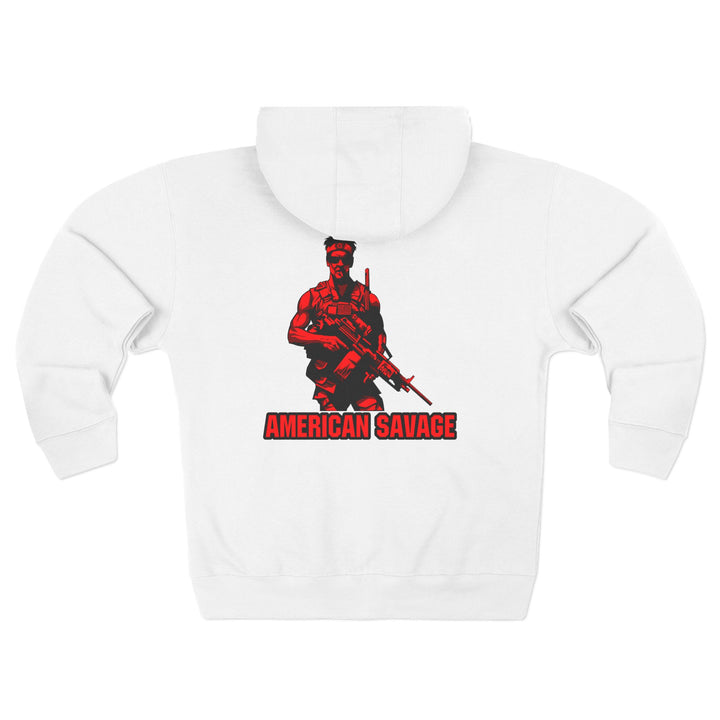 CG  NAVY SEAL TRIBUTE  RIP RED BLACK /AMERICAN SAVAGE ZIP UP