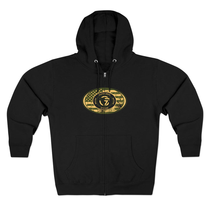 CG TIGER FLAME SAND/GREEN ARMY TIGER/I AM THE ONE ZIP UP