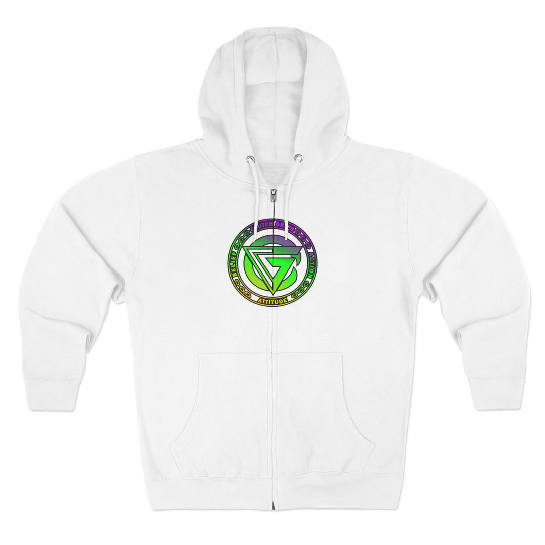 CG GRIP MASTER MAC YELLOW GREEN PURPLE /LIFT OR DIE  ZIP UP