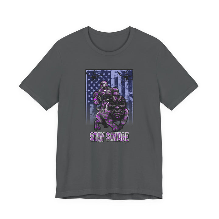 ANGRY DOG FLAG PURPLE GREY CAMO/STAY SAVAGE