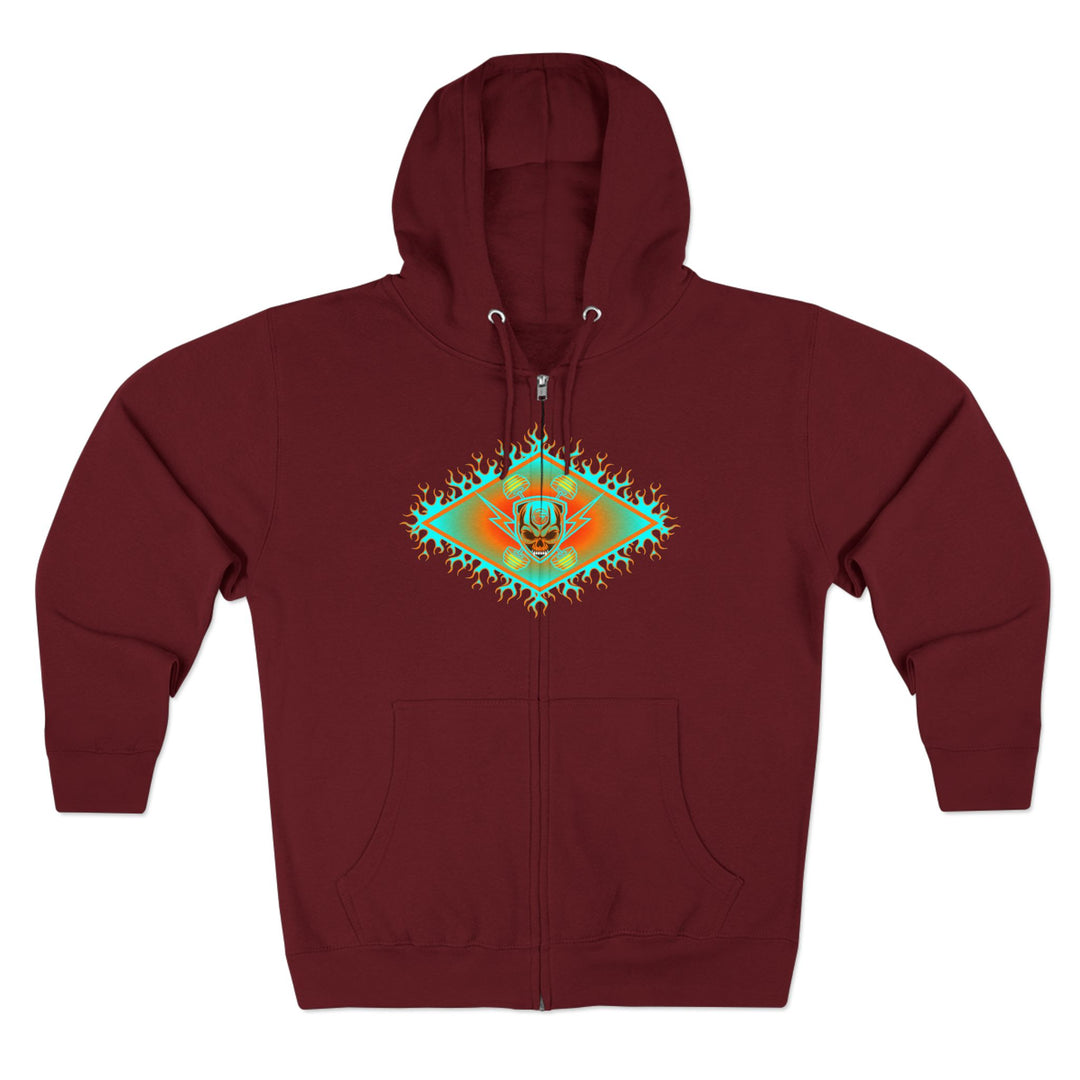 CG DIAMOND DBL BELL SKULL MIAMI COLORS /CLUTCHGRIPS ZIP UP