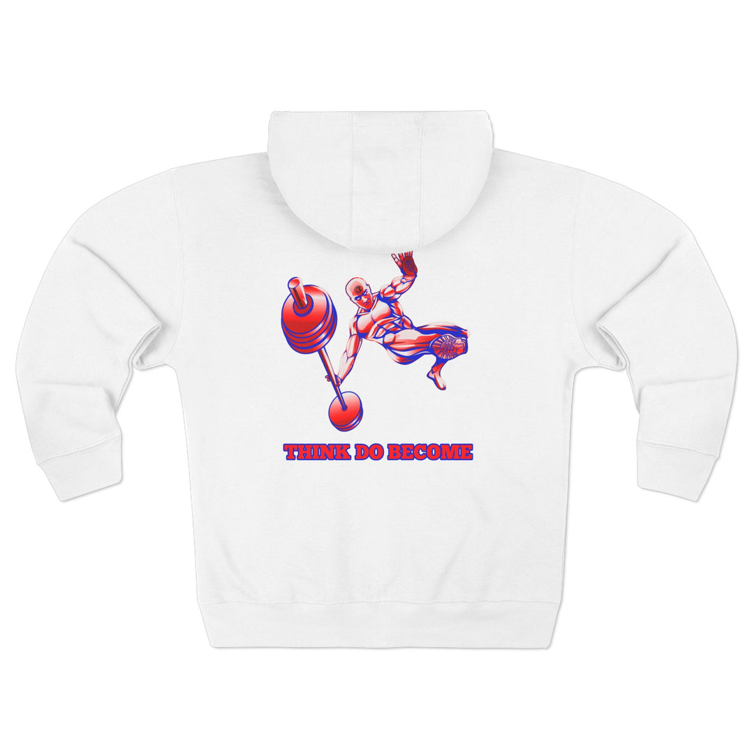 CG MAC JUMP RED WHITE BLUE /THINK DO BECOME ZIP UP