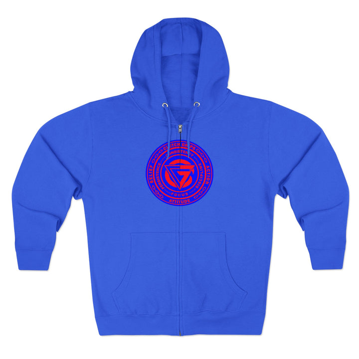 CG STAND OFF RED BLUE /KILL OR BE KILLED ZIP UP