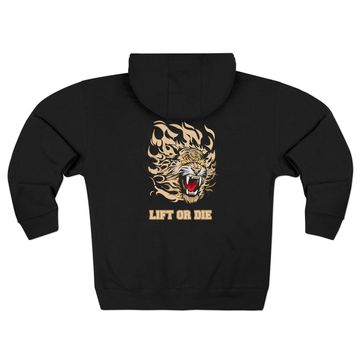 CG TIGER FLAME DESSERT SAND /LIFT OR DIE  ZIP UP