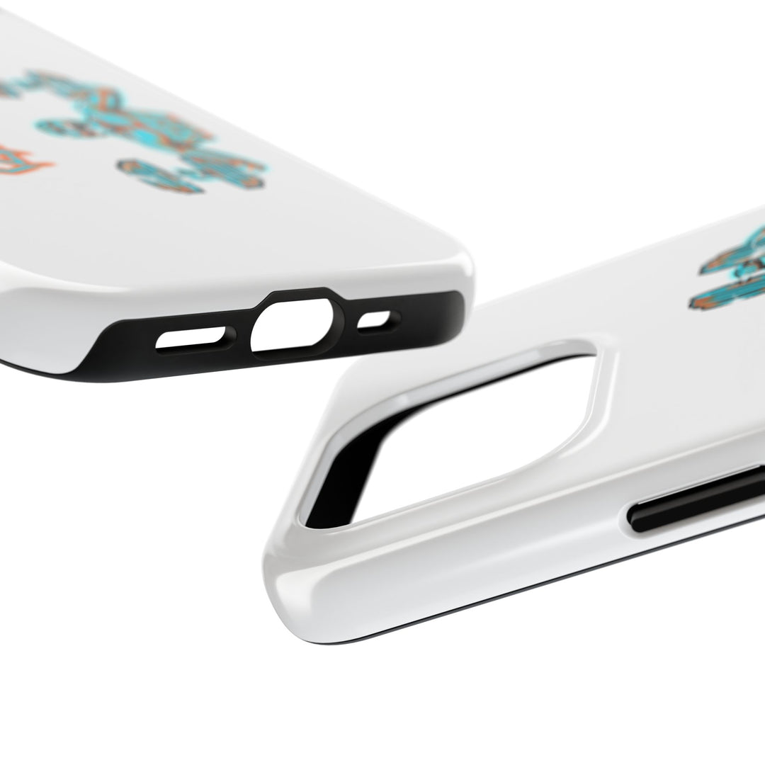 RIDE THE LIGHTNING MIAMI COLORS AQUA ORANGE PHONE CASE/CLUTCHGRIPS