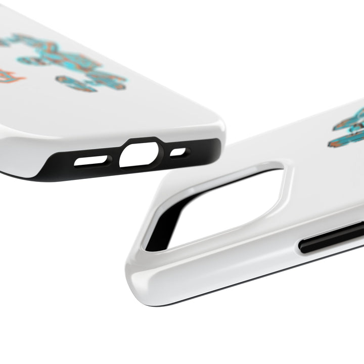 RIDE THE LIGHTNING MIAMI COLORS AQUA ORANGE PHONE CASE/CLUTCHGRIPS