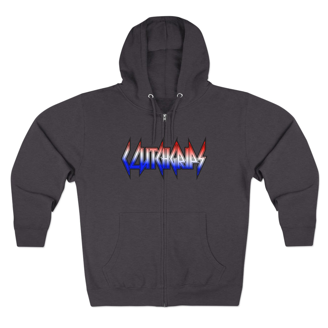 CG APE VS ZILLA 2ND FIGHTRED WHITE BLUE FADE /CONQUER ZIP UP