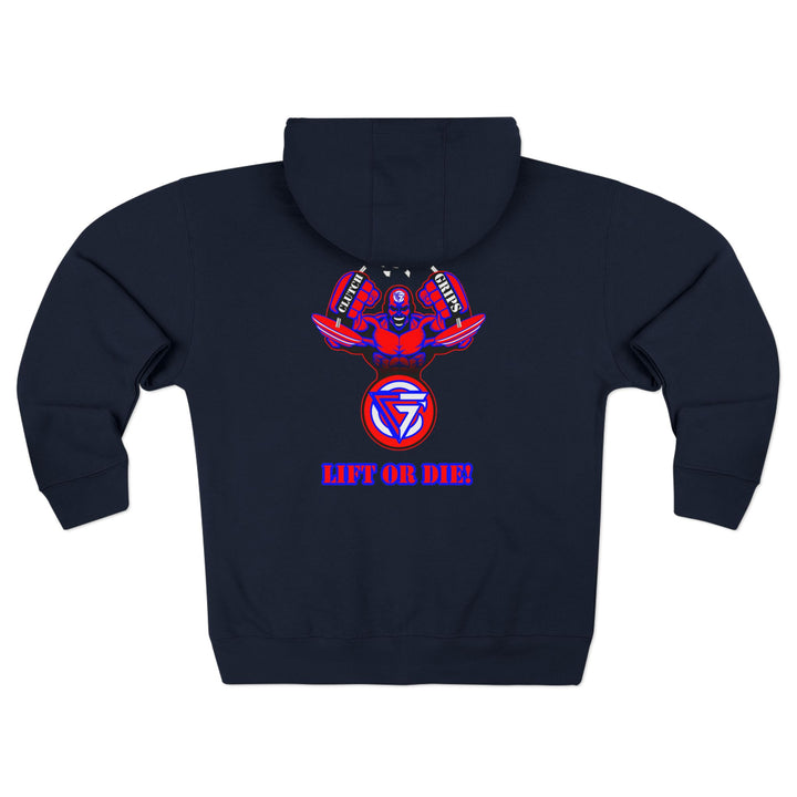 MAC SNAP RED BLUE /LIFT OR DIE ZIP UP