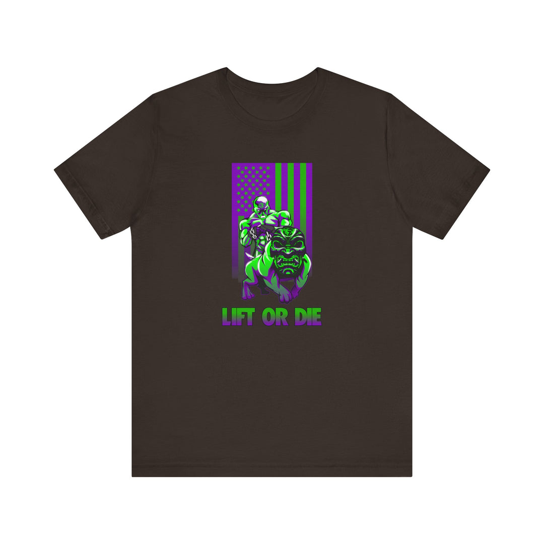 ANGRY DOG PURPLE GREEN FLAG/LIFT OR DIE