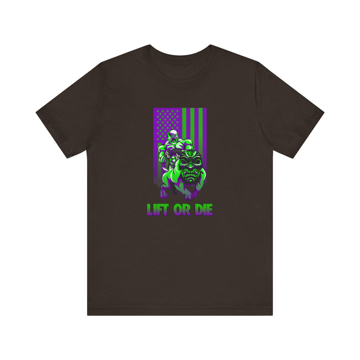 ANGRY DOG PURPLE GREEN FLAG/LIFT OR DIE