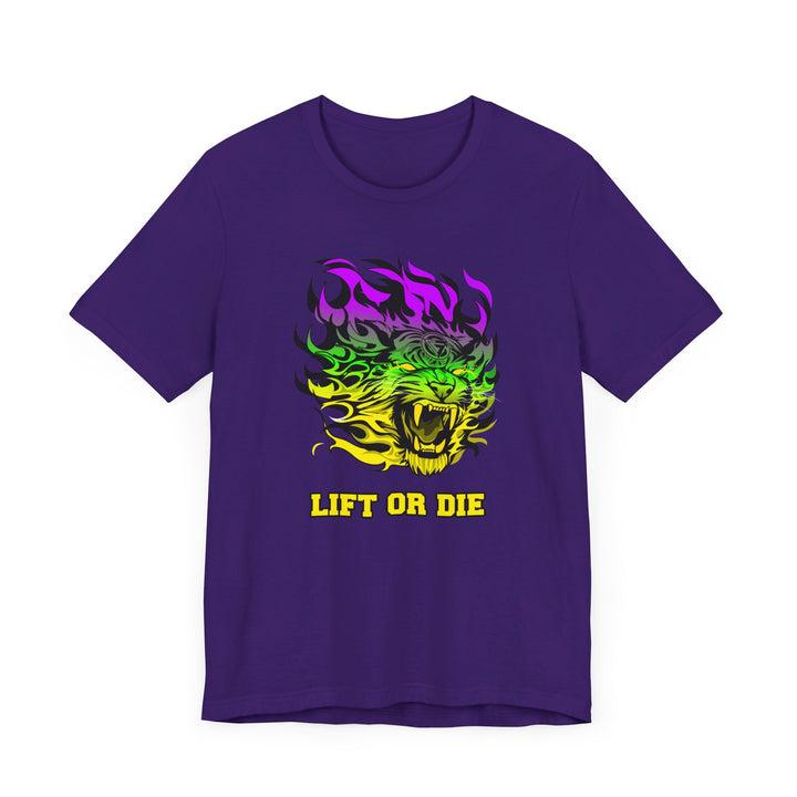 TIGER FLAME YELLOW GREEN PURPLE FADE/LIFT OR DIE