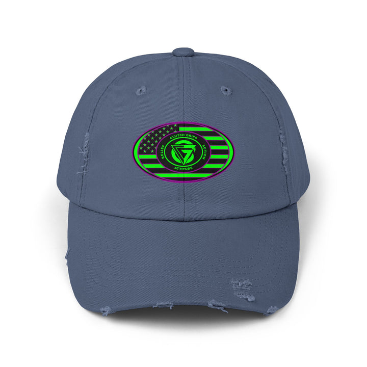 CG PURPLE GREEN FLAG OVAL CAP