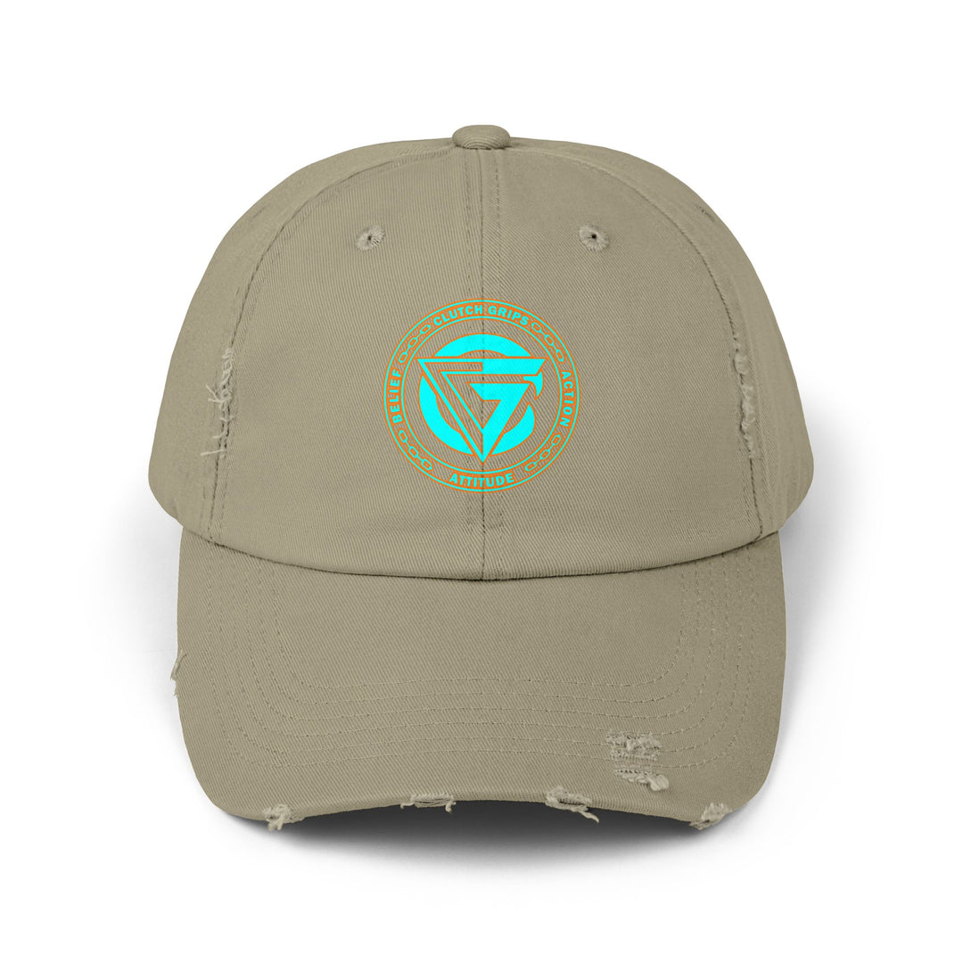CG LOGO MIAMI AQUA Unisex Distressed Cap