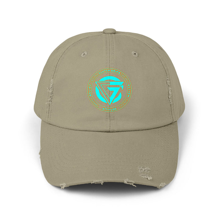 CG LOGO MIAMI AQUA Unisex Distressed Cap