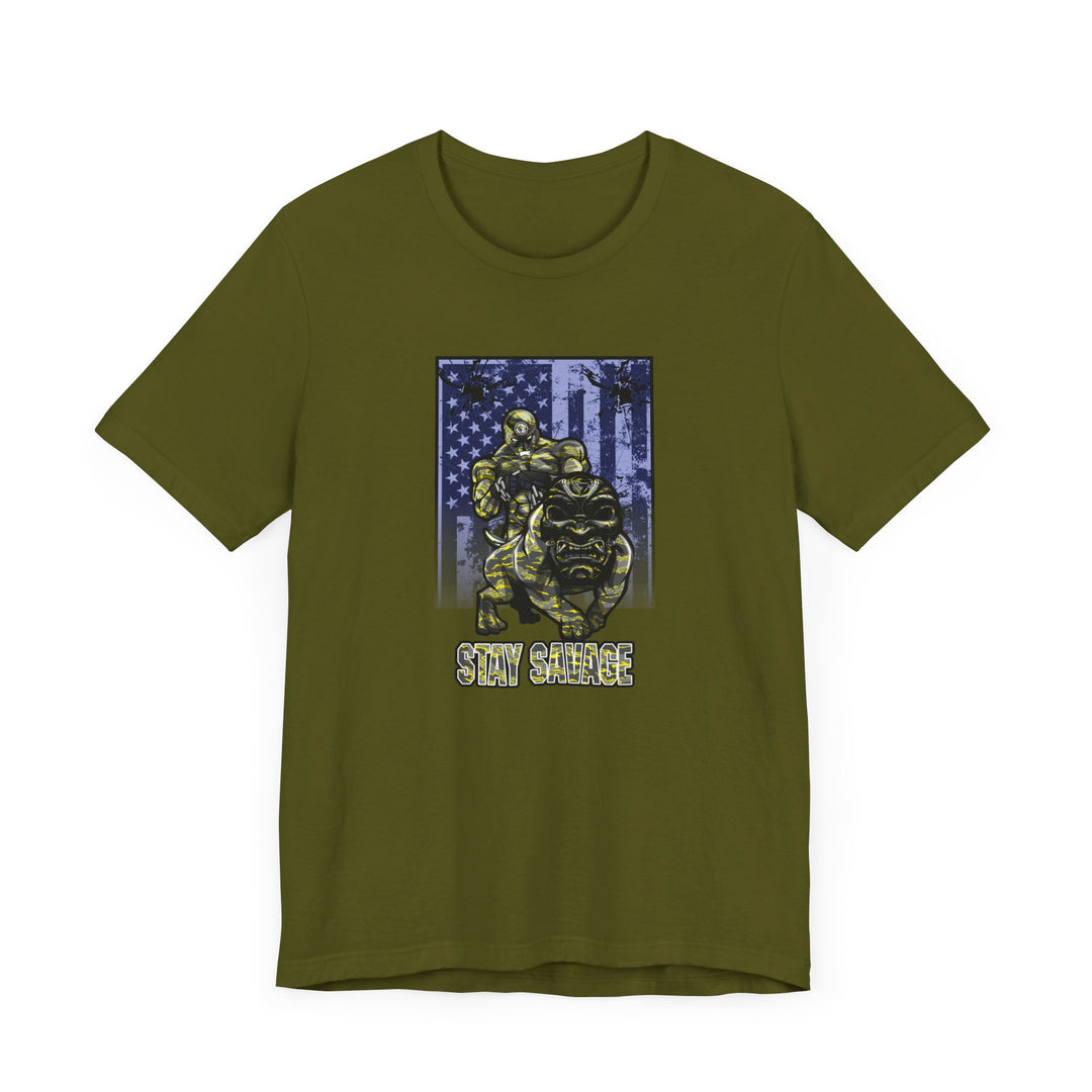 ANGRY DOG YELLOW CAMO FLAG/STAY SAVAGE
