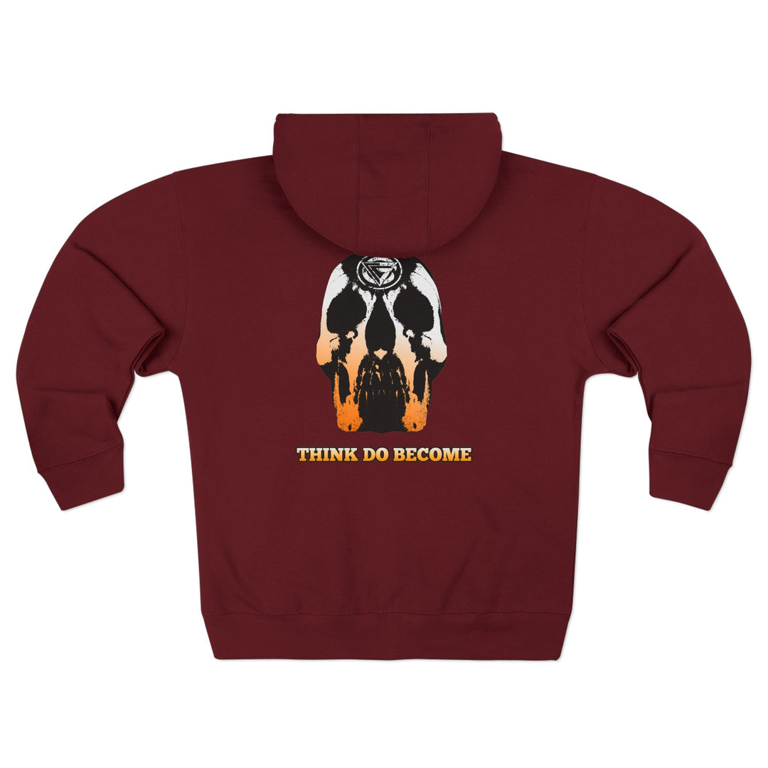 CG SKULL ORANGE WHITE FADE  /THINK DO BECOME ZIP UP