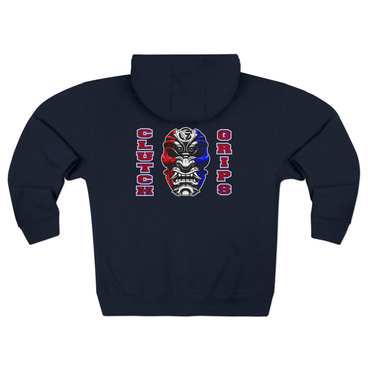 SAMURAI MASK RED WHITE BLUE /CLUTCHGRIPS  ZIP UP
