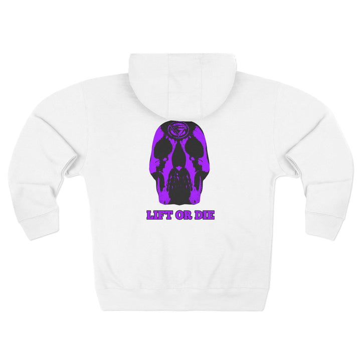 CG SKULL PURPLE NURPLE /LIFT OR DIE ZIP UP