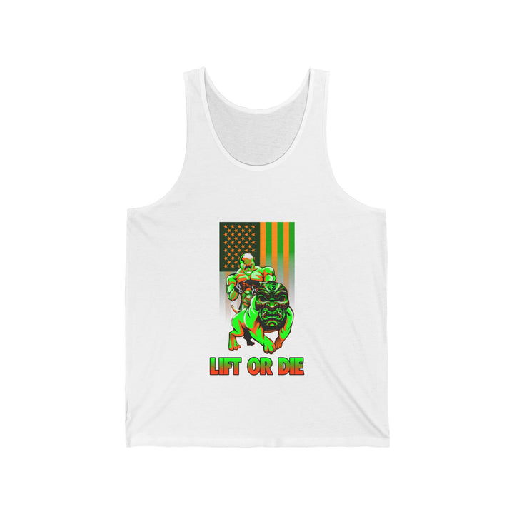 ANGRY DOG ORANGE GREEN TANK FLAG/LIFT OR DIE