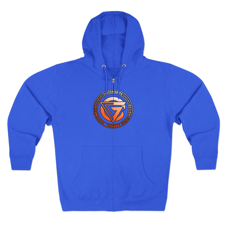 CG APE VS ZILLA ORANGE WHITE FADE /READY FOR WAR ZIP UP