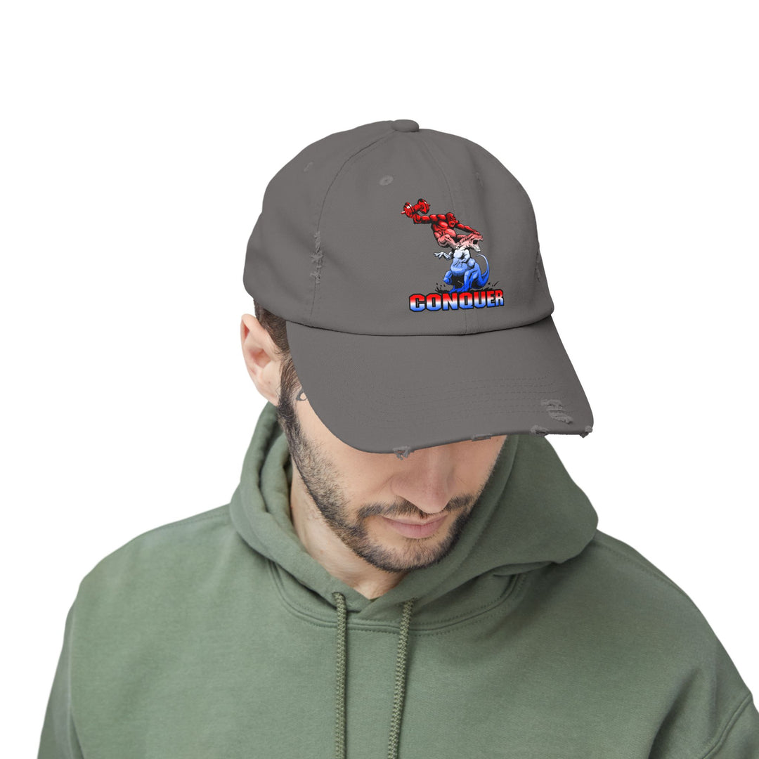 APE VS ZILLA RED WHITE BLUE FADE /CONQUER CAP