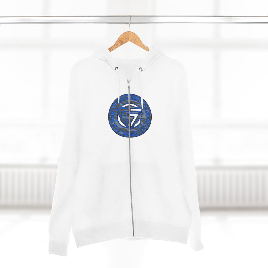 CG ANGRY DOG GREY BLUE CAMO/READY FOR WAR ZIP UP