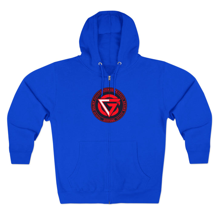 ENTER THE MAC RED BLACK /AMERICAN SAVAGE ZIP UP