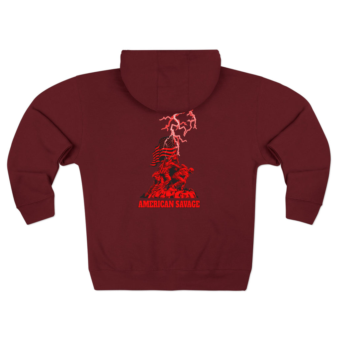 CG  AMERICAN WARRIORS RED  /AMERICAN SAVAGE ZIP UP